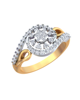 18K Gold & Diamond Ring For Women KRB10429